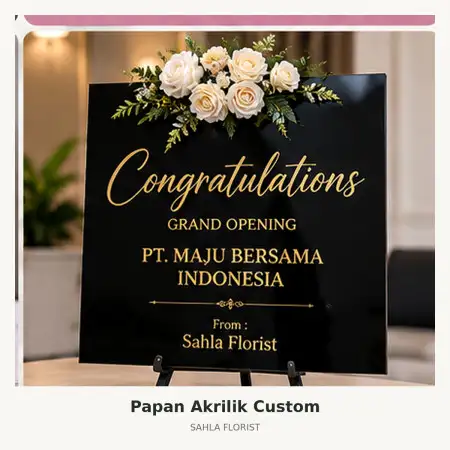 Papan Bunga Akrilik Lombok Tengah